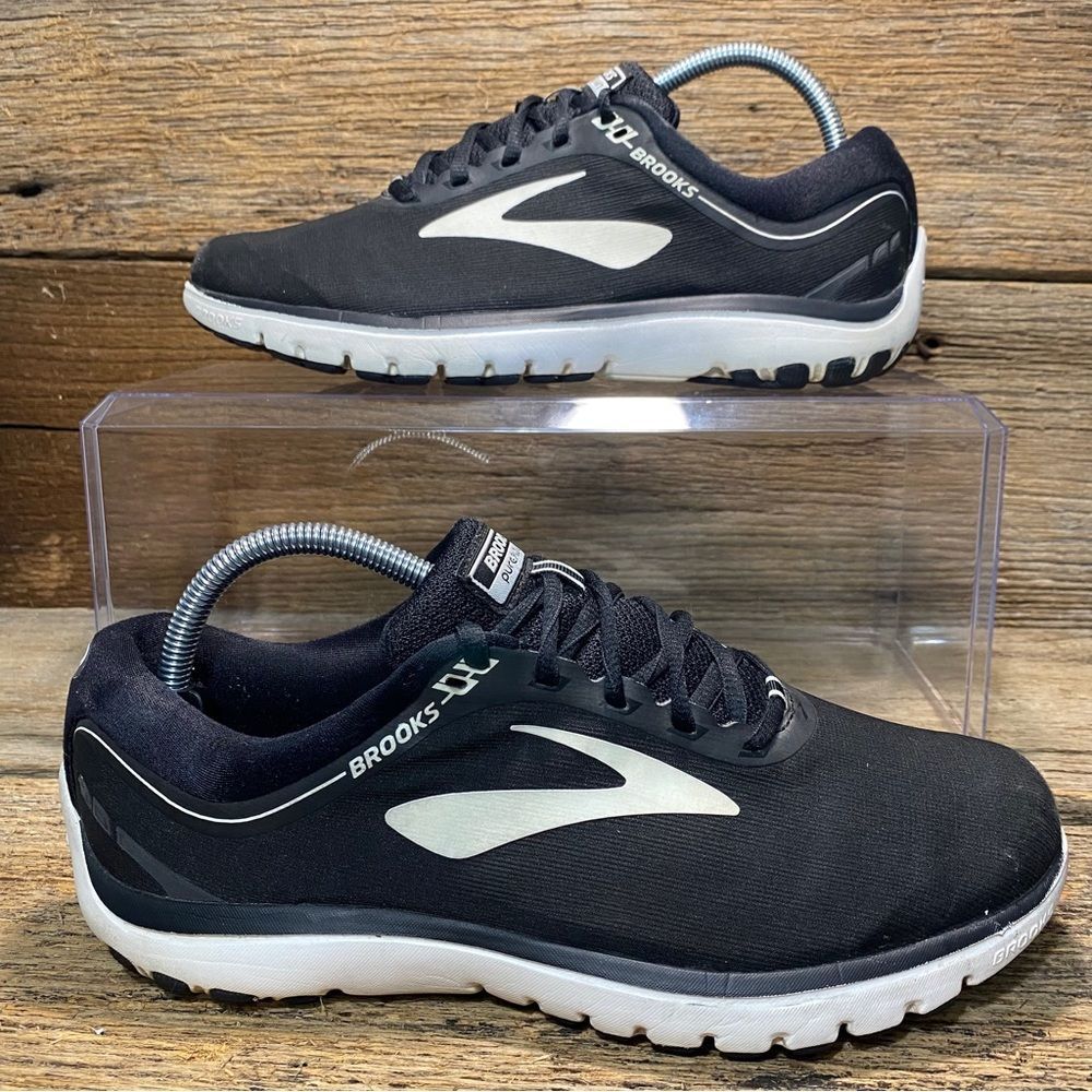 Brooks Pure Flow 7 Women's Black Athletic Running Shoes Sneakers Size 10 B